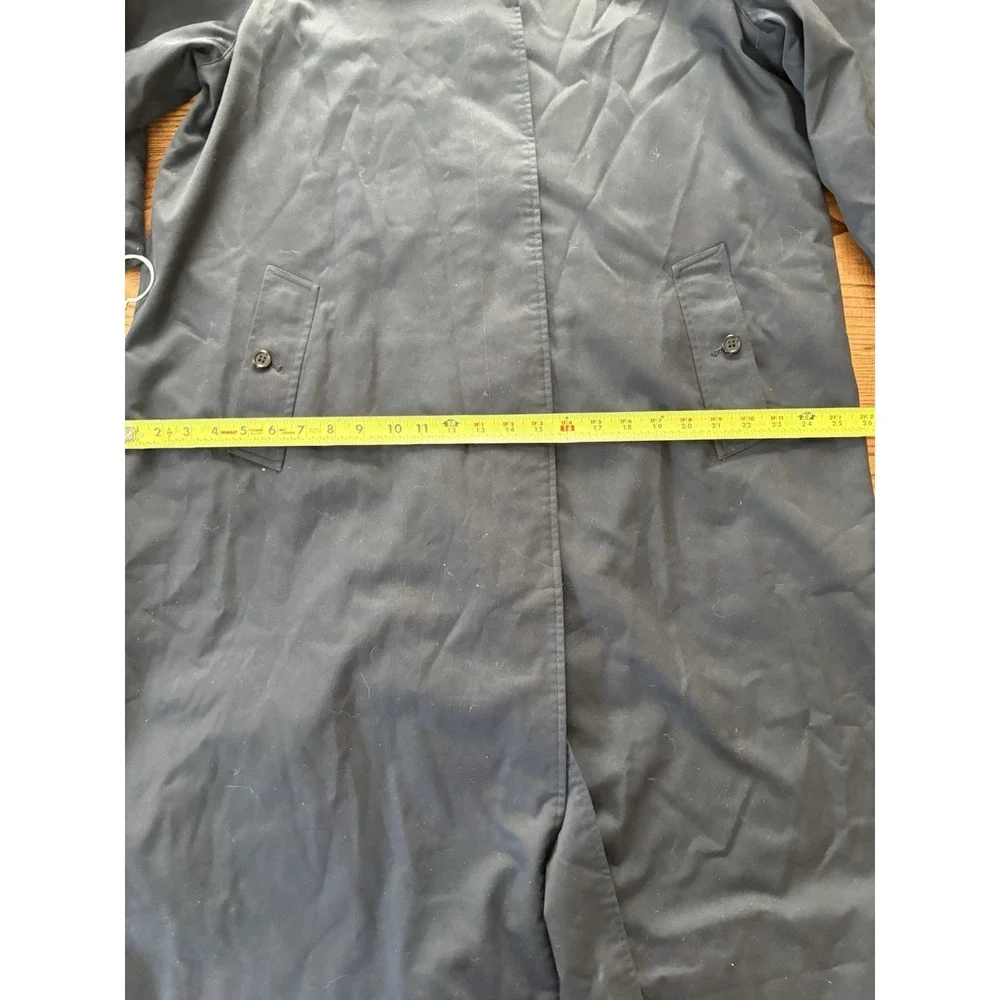 Vintage 80s Burberry's London Women's Navy Trench Coat Size 18 Regular - Picture 7 of 13